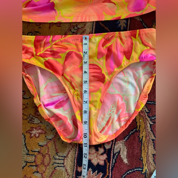 VTG 80s 90s neon tankini swimsuit Sirena vintage size 13 or small medium - Picture 9 of 11